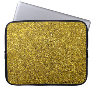 Gold-Glitzer-Muster Laptopschutzhülle