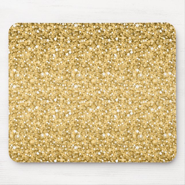 Gold-Glitzer-Muster Mousepad (Vorne)
