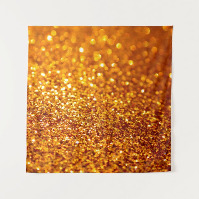 Gold-Glitzer-Muster Wandteppich (Vorderseite)