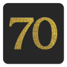 Gold Glitzer Nummer 70 Großer Schriftart