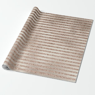 Gold Glitzer Ombre Stripes Geschenkpapier