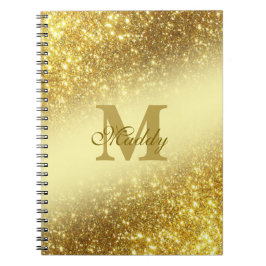 Gold Glitzer personalisiert iPhone/iPad Gehäuse Notizblock