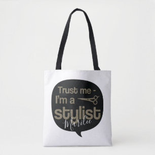 Gold Glitzer Personalisiert Stylist Totbeutel Tasche