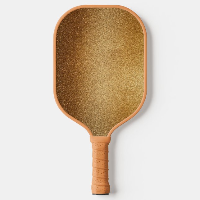 Gold Glitzer Pickleball Schläger (Vorderseite)