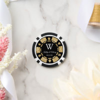 Gold Glitzer Poker Chip Casino Hochzeit