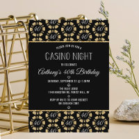 Gold Glitzer Poker Chip Casino Night Party