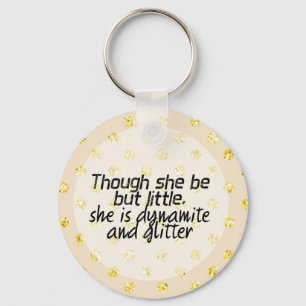 Gold Glitzer Polka Dot Shakespeare Zitat Schlüsselanhänger