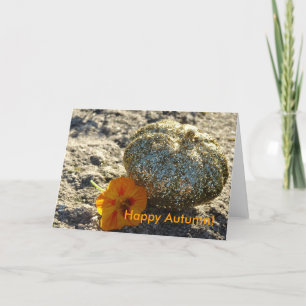Gold Glitzer Pumpkin, glücklicher Herbst! Karte