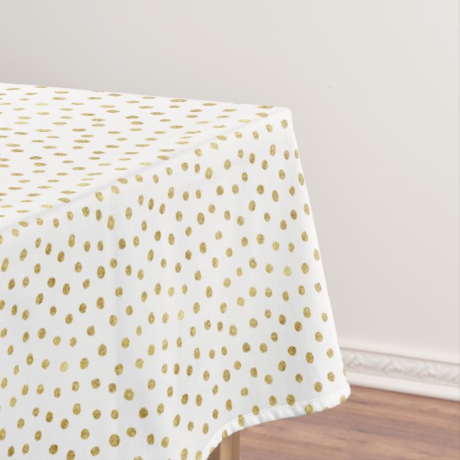 Gold-Glitzer-Punkte Tischdecke (Beispiel)