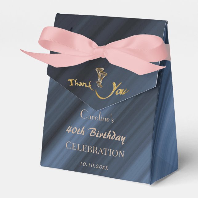 Gold Glitzer Red Balloons Vielen Dank Geschenkschachtel (Vorderseite)