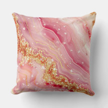 Gold Glitzer Romantischer Agate Throw Kissen