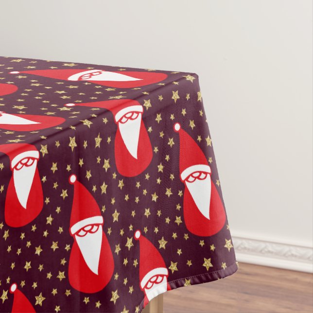 Gold Glitzer Santa Starry Night Tischdecke (Beispiel)