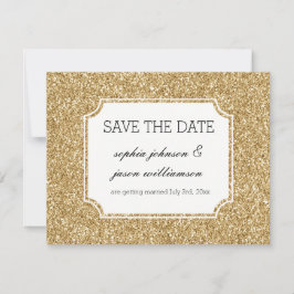 Gold Glitzer Save the Date