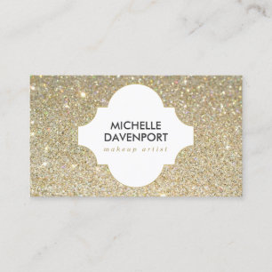GOLD GLITZER SCHAUTY, MAKEUP ARTIST, SALON VISITENKARTE