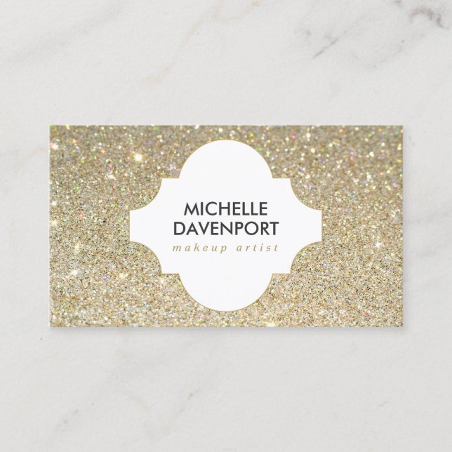 GOLD GLITZER SCHAUTY, MAKEUP ARTIST, SALON VISITENKARTE (Vorderseite)