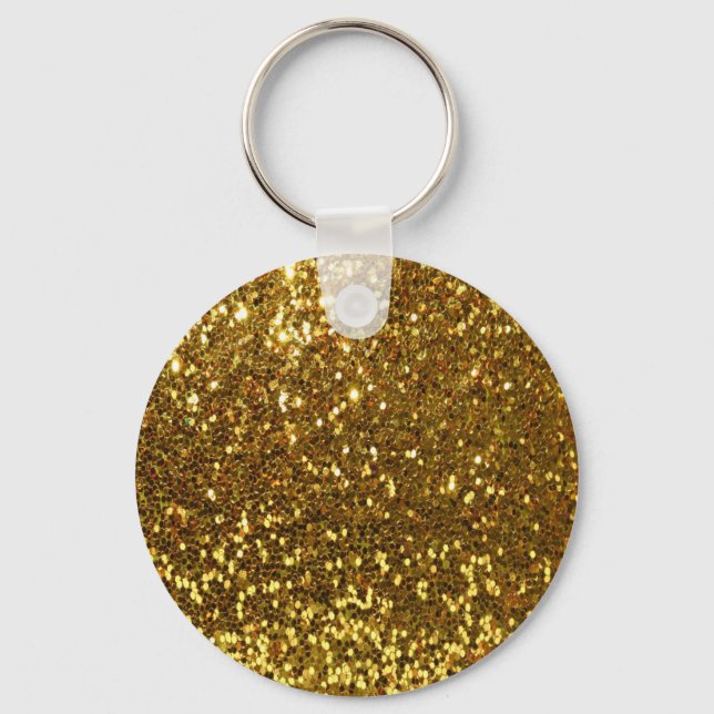Gold Glitzer Schlüsselanhänger (Vorderseite)