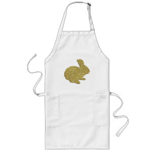 Gold Glitzer Silhouette Ostern Sonnige Schürze
