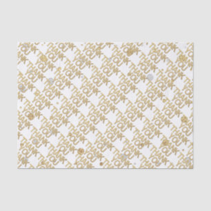 Gold Glitzer Silver Foil Print Confetti Vielen Dan Seidenpapier
