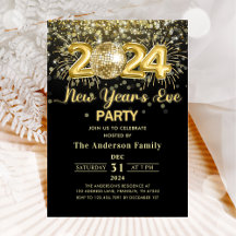 Gold Glitzer Silvester Party 2024