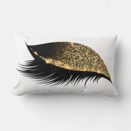Gold Glitzer Sleep Makeup Augen Lash White Verlass Lendenkissen