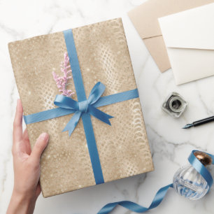 Gold Glitzer Snake Skin Wrapping Paper Geschenkpapier
