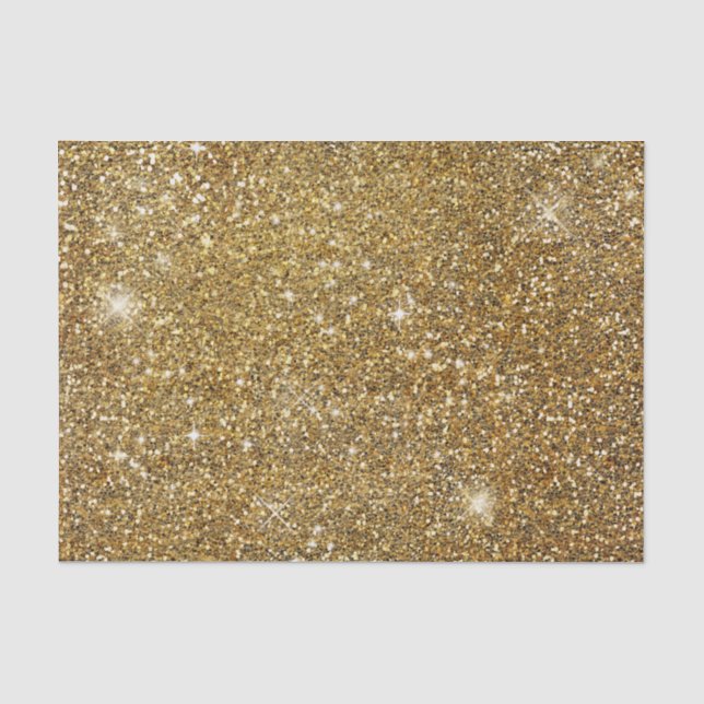 Gold Glitzer Sparkle Glitterie Funkelnd Hübsch Seidenpapier (Vorderseite)