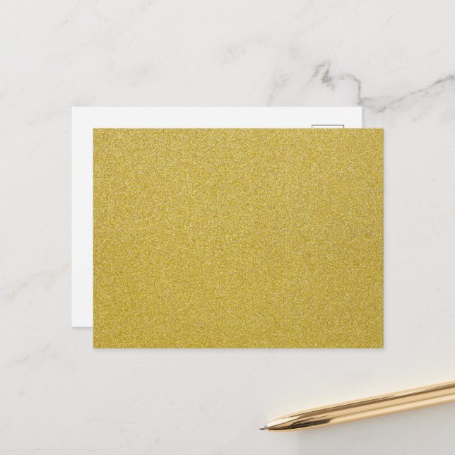 Gold Glitzer, Sparkle, Glitzer Hintergrund Postkarte (Vorderseite/Rückseite Beispiel)