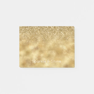 Gold Glitzer Sparkle   Post-it Klebezettel