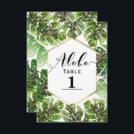 Gold Glitzer Sparkle Tropical Blätter Tischnummer<br><div class="desc">Gold Glitzer Sparkle Tropical Blätter Tischnummer Card</div>