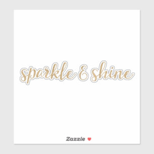 Gold Glitzer Sparkle und Shine Aufkleber