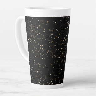 Gold Glitzer Staub auf schwarz Milchtasse