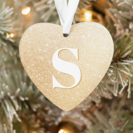 Gold Glitzer Stilvolle Mit Monogramm Acrylschmuck Ornament