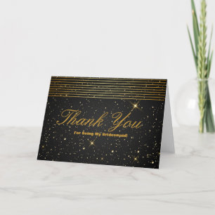 Gold Glitzer Streifen für meine Bridesmaid Danke