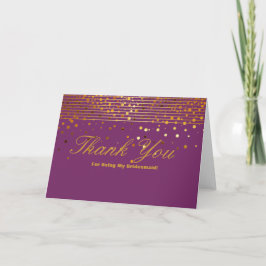 Gold Glitzer Streifen für meine Bridesmaid Danke