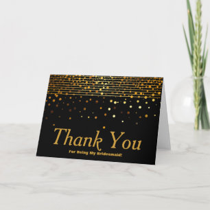 Gold Glitzer Streifen für meine Bridesmaid Danke