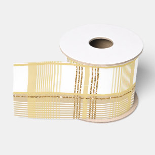 Gold-Glitzer-Tartan  Ripsband