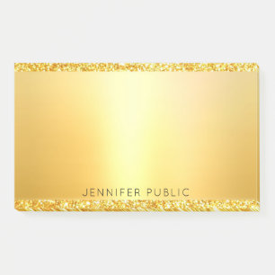 Gold Glitzer Template Moderne Elegant Beruflich Post-it Klebezettel