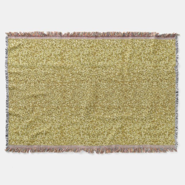 Gold Glitzer Throw Blanket Decke (Vorderseite)