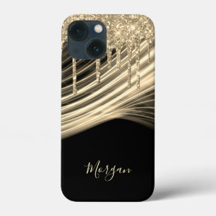 Gold-Glitzer-Tropfen, Goldene Lichtstrahlen, Goldn Case-Mate iPhone Hülle