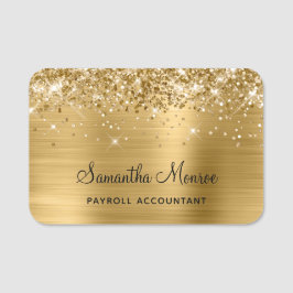 Gold Glitzer und Foil Namensschild