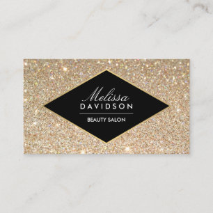 Gold Glitzer und Glamour Beauty Business Card Visitenkarte