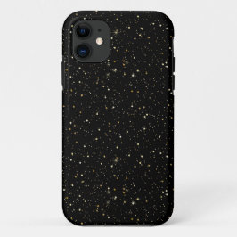 Gold-Glitzer und Glitzern in Schwarz Case-Mate iPhone Hülle