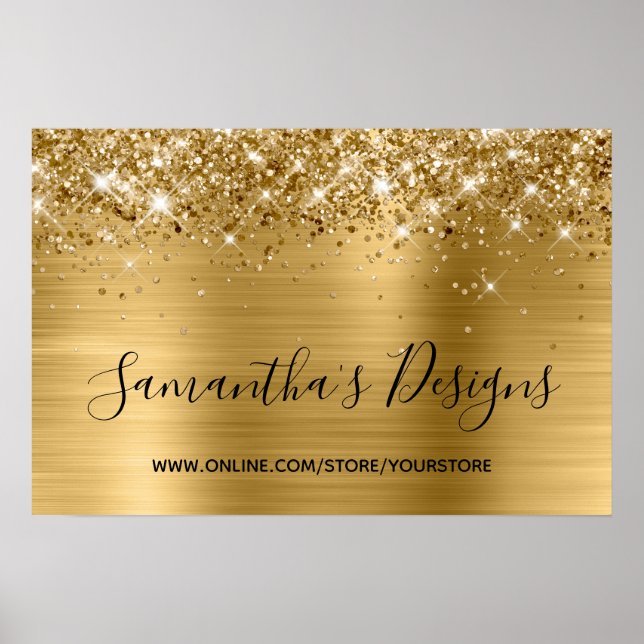 Gold Glitzer und Metallic Foil Online Store Poster (Vorne)
