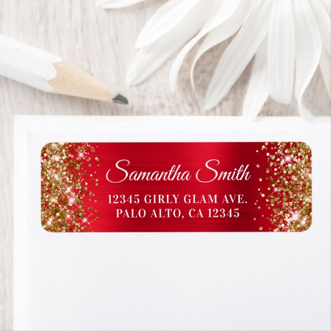 Gold Glitzer und Roter Foil Glam (Insitu)