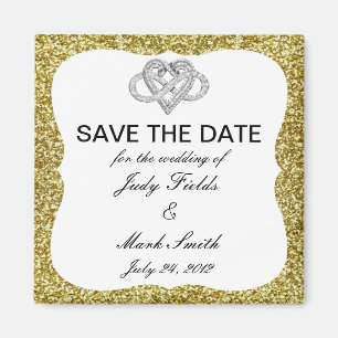 Gold Glitzer Unendlichkeit Herz speichern das Datu Magnet