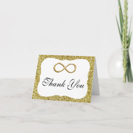 Gold Glitzer Unfinity Dankeschön Card Dankeskarte