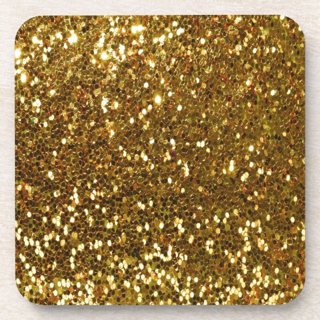 Gold Glitzer Untersetzer (Vorderseite)