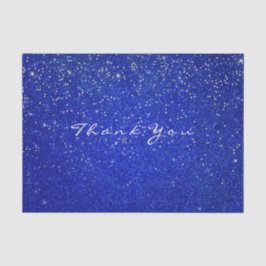 Gold Glitzer Vielen Dank Cobalt Blue Spark Seidenpapier