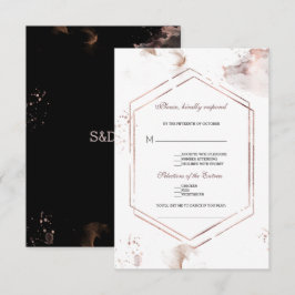 Gold Glitzer Washes Frame Song Anfrage Hochzeit RSVP Karte