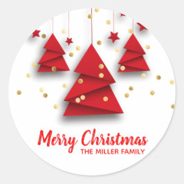 Gold Glitzer Weihnachtsbaum Moderne Stickers